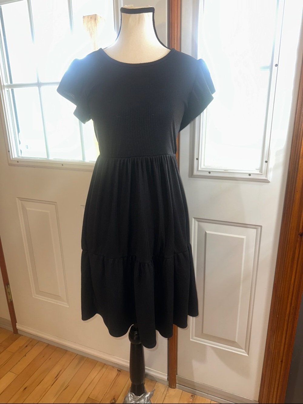 Olivia Rae Black Ribbed Knit Dress